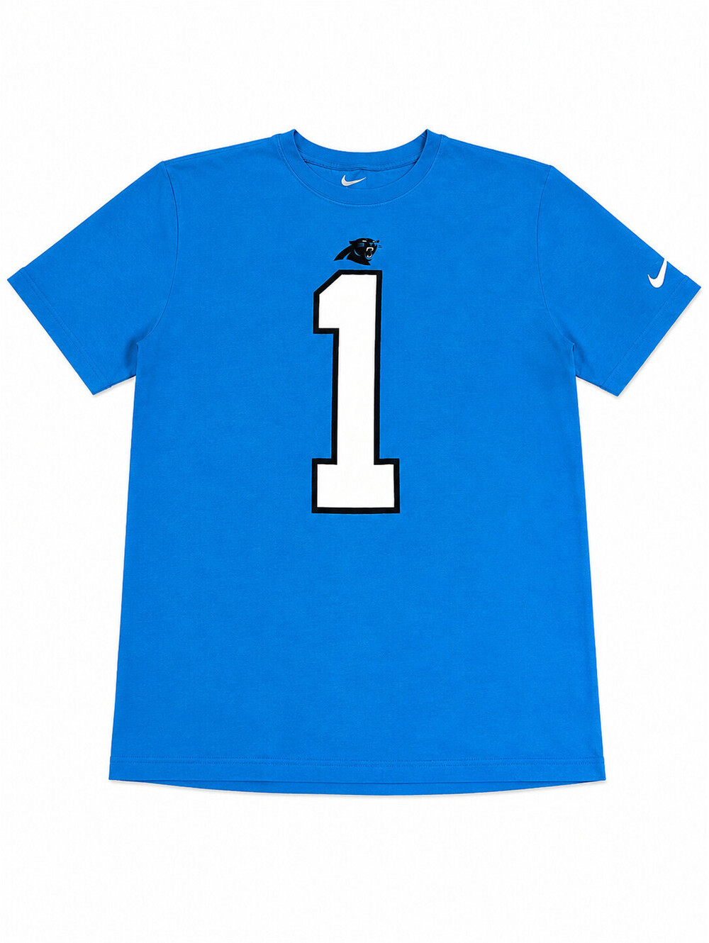 Nike Carolina Panthers Cam Newton #1 Blue Athletic Cut T-Shirt Men's Size Large